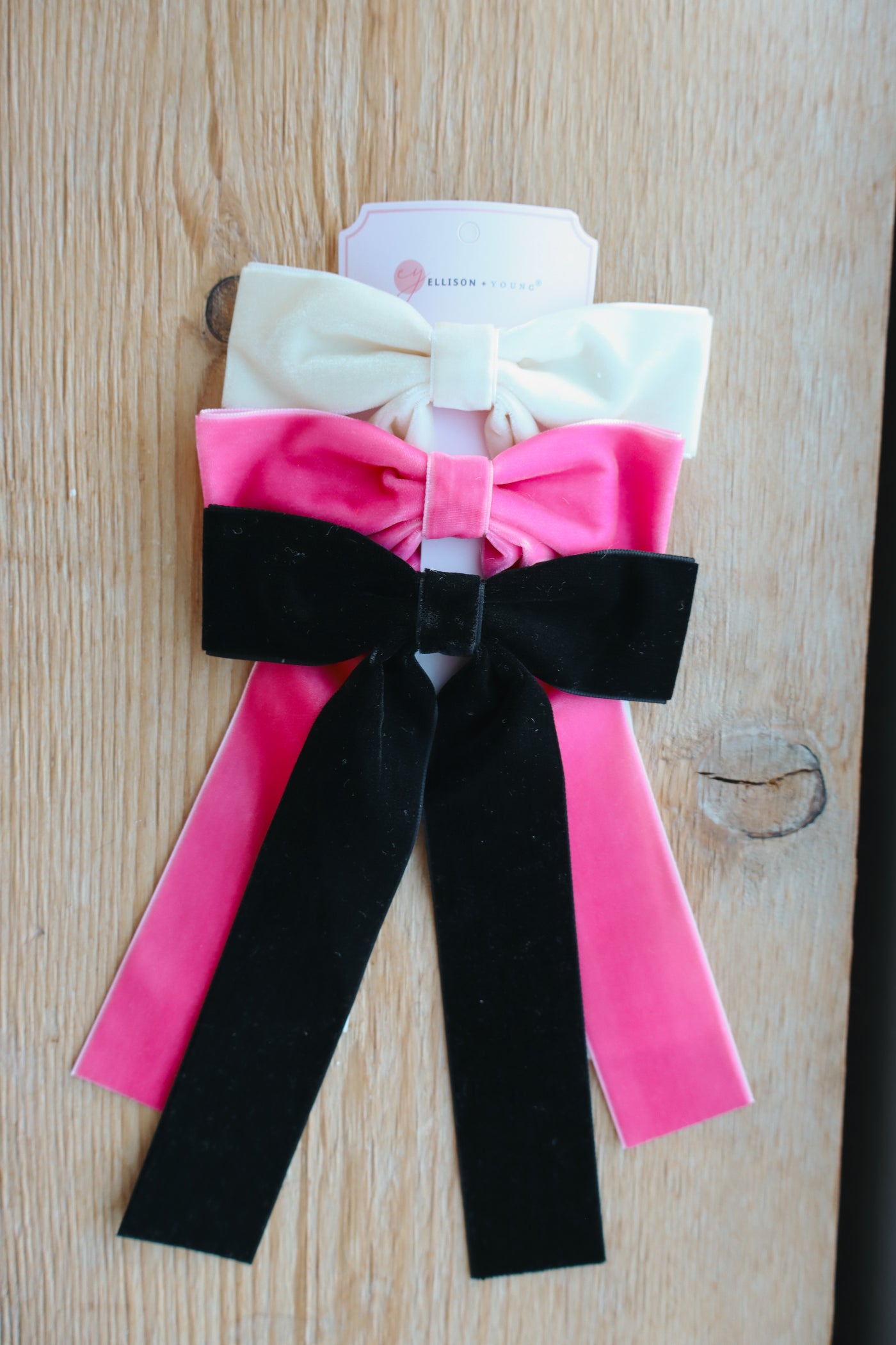 Simply Velvet Bow Hair Clip (Set of 3)