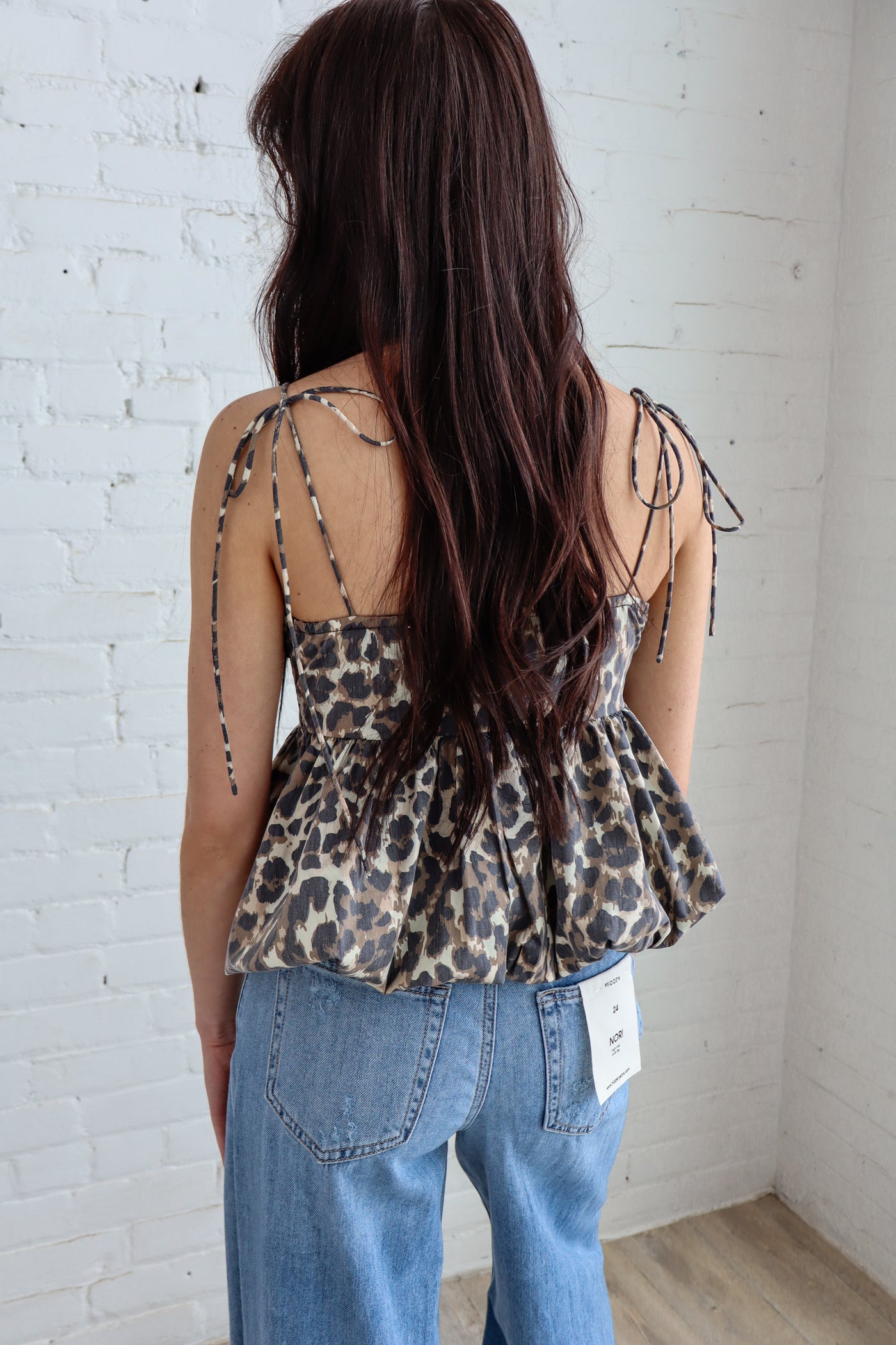 Leopard Print Balloon Bottom Tank