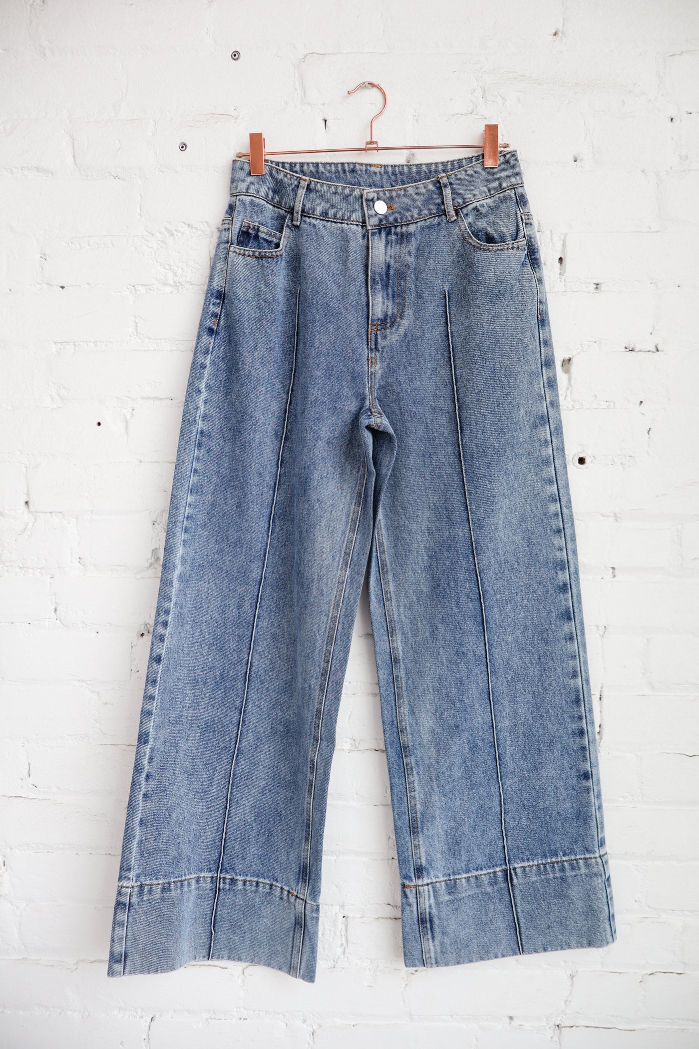 Wide Hem Denim Pants