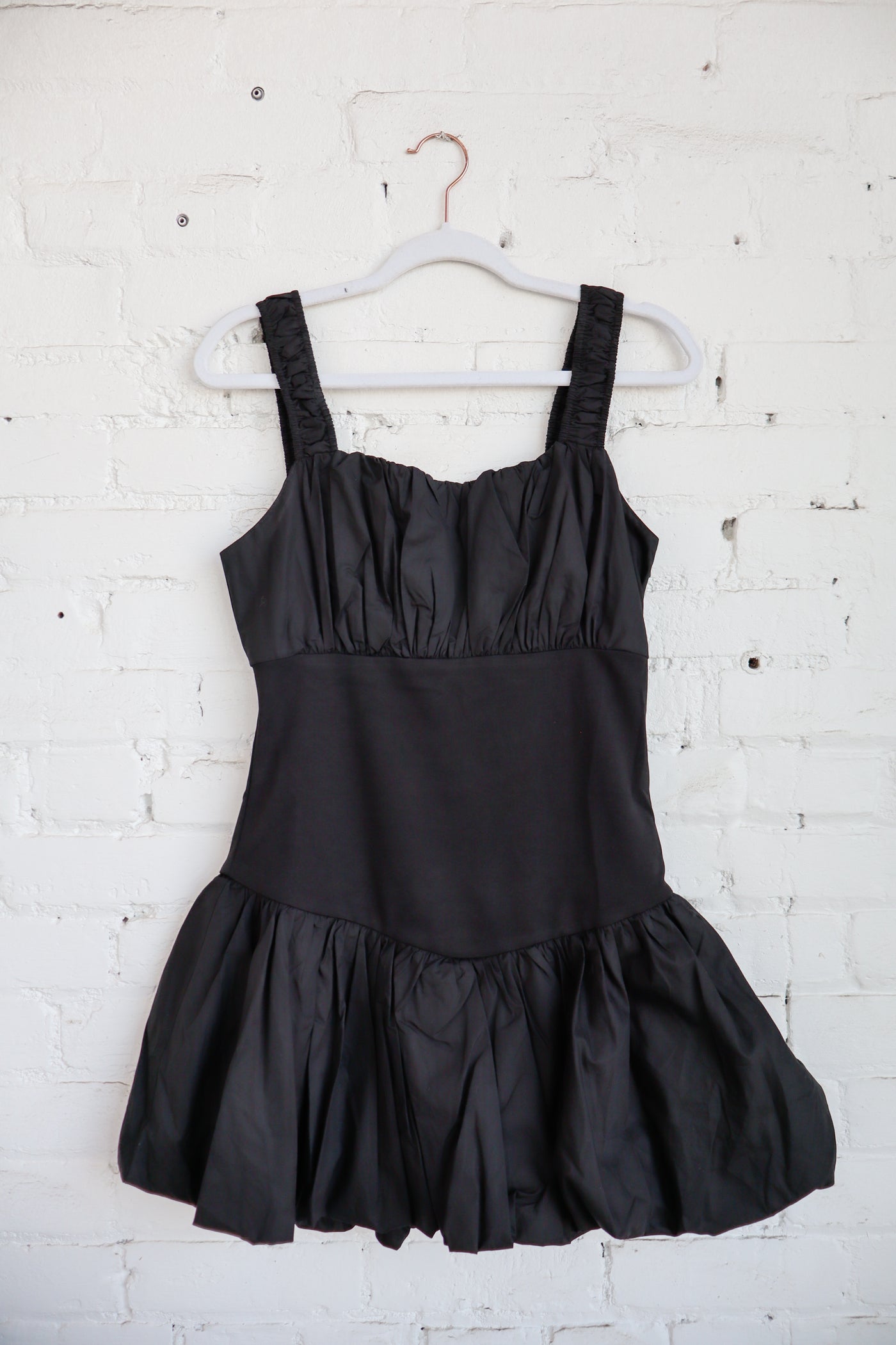 Ruffled Bubble-Hem Mini Dress