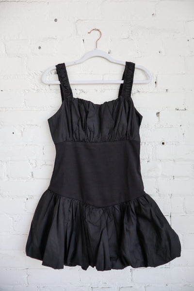 Ruffled Bubble-Hem Mini Dress