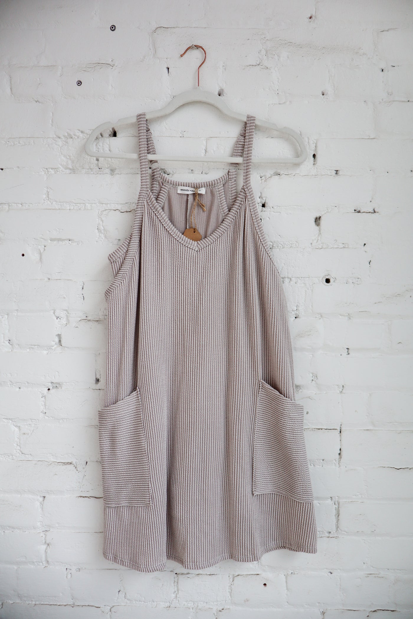 Wave Rib Mini Romper Dress
