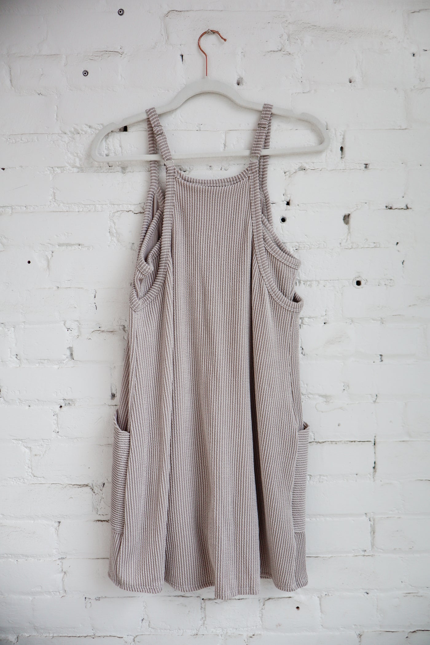 Wave Rib Mini Romper Dress