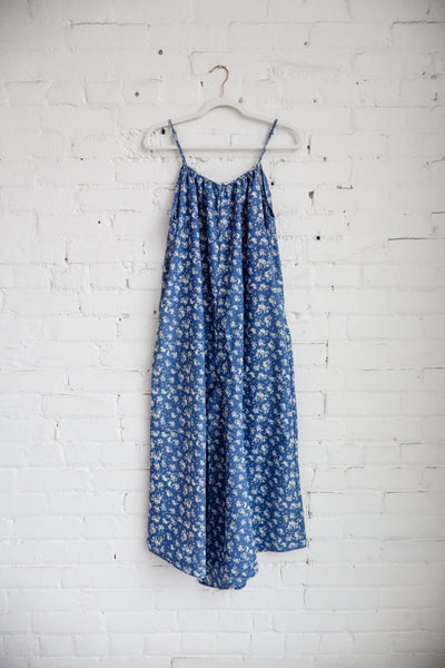 Floral Chambray Jumpsuit