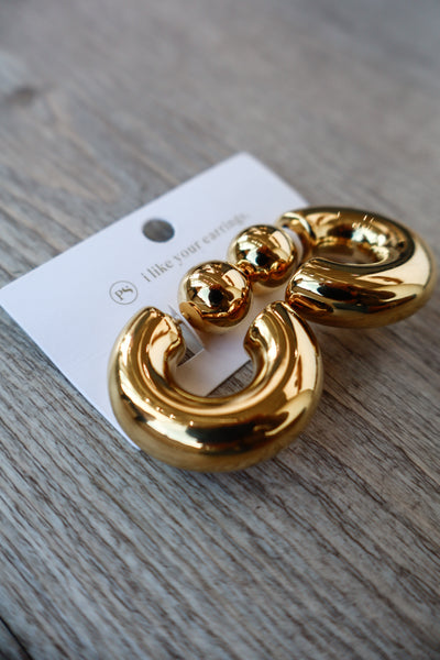 Caroline Reversible Hoop Earrings