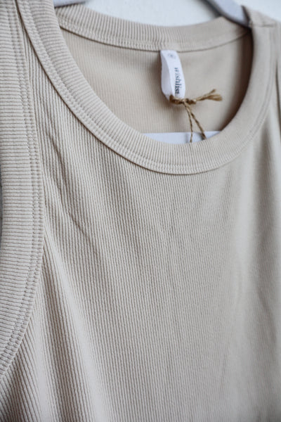 Ribbed Fitted Basic Tank