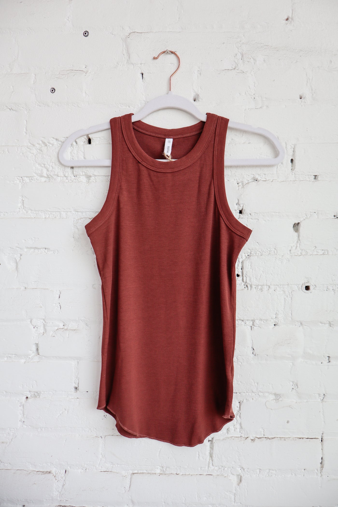 Ribbed Fitted Basic Tank