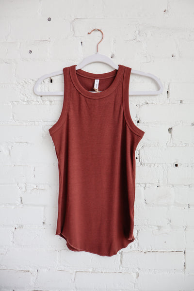 Ribbed Fitted Basic Tank