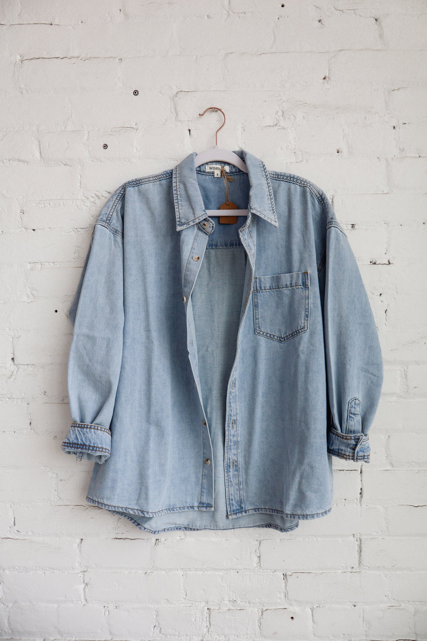 Washed Denim Button-Up