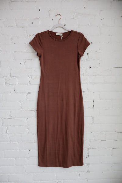 Short Sleeve Bodycon Midi Dress