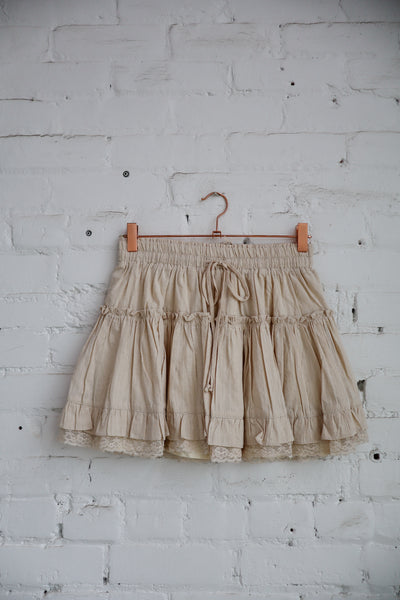 Tiered Flare Mini Skirt