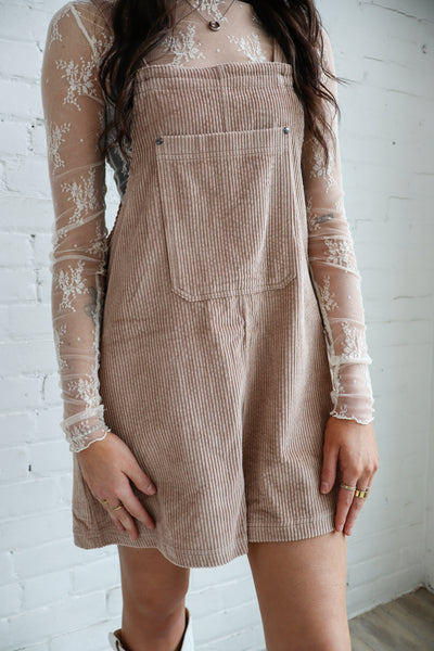 Corduroy Overall Romper