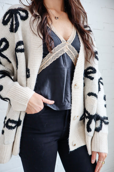 Satin Lace Trimmed V-Neck Cami