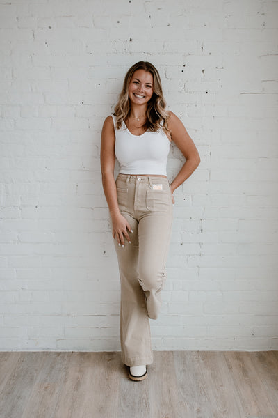 Sand Flare High-Rise Pants