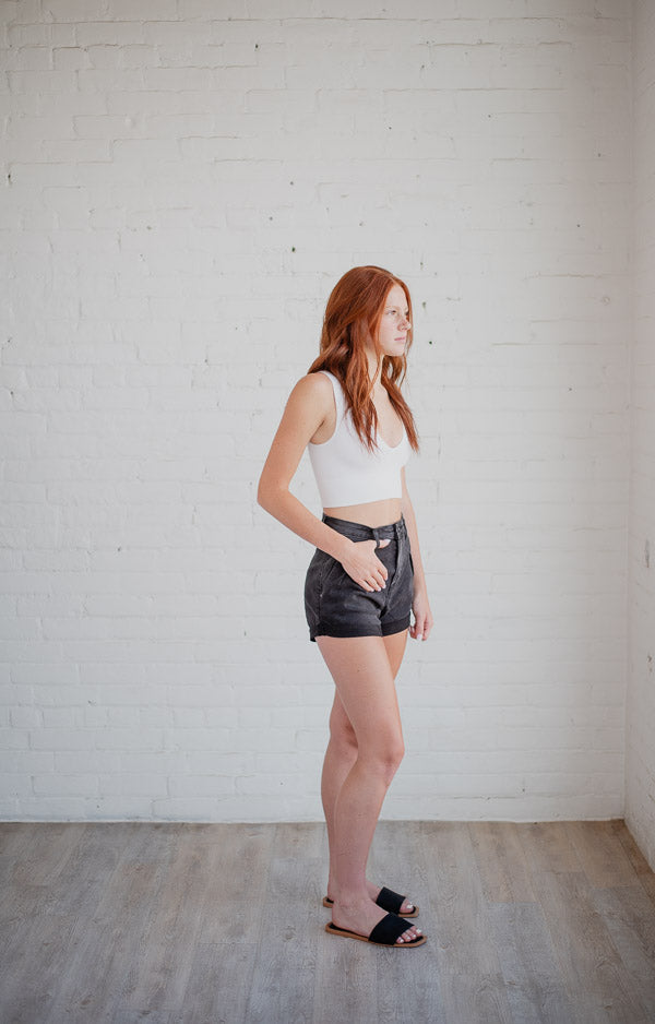 High Rise Stretch Shorts