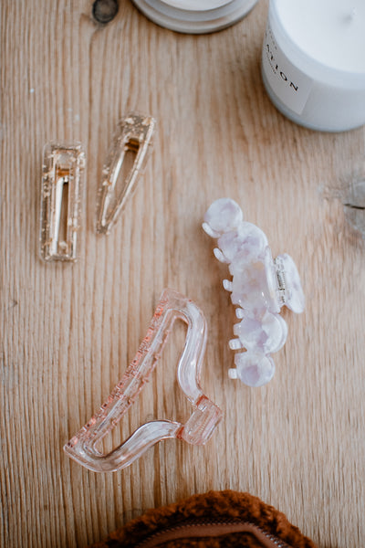 Pink Jelly Claw Clip