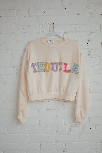 Tequila Crop Crewneck Sweatshirt